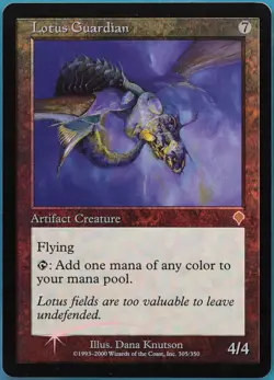 Lotus Guardian FOIL Invasion PLD Artifact Rare MAGIC CARD (ID# 423130) ABUGames - Image 1