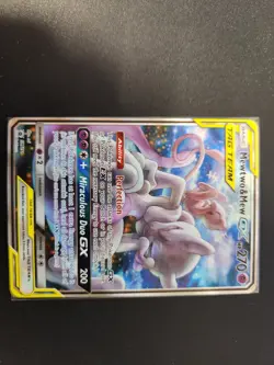 Mewtwo & Mew GX SM191 Promo – Sun & Moon Black Star Promo –Tag Team Pokemon Card - Image 1