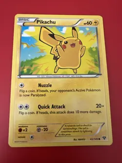 Pikachu 42/146 - VLP - XY Base Set Pokemon Card - Atsuko Nishida Art - Image 1