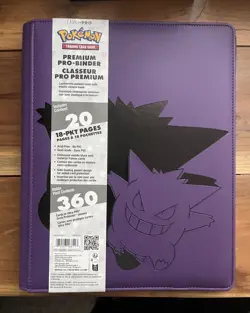 Pokemon Gengar Premium Elite Zipped Binder -Ultra PRO 9 Pocket holds 360 cards - Image 1