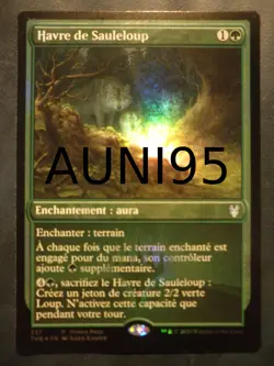 mtg magic Wolfwillow Haven FOIL promo FRENCH vf fr Havre de Sauleloup theros - Image 1