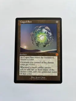 Caged Sun NM The Brothers' War: Retro Frame Artifacts Regular MTG - Image 1