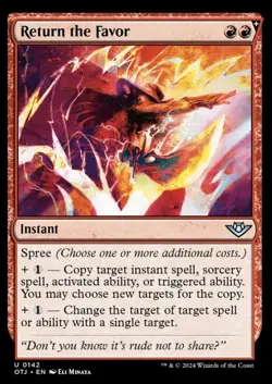 x1 Return the Favor OTJ MTG 142 UNCOMMON M/NM 1x - Image 1