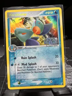 2006 Pokemon EX Crystal Guardians - Marshtomp 24/100 Reverse Holo Stamped MP - Image 1