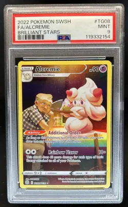 2022 Pokemon SWSH Brilliant Stars Alcremie Trainer Gallery Holo #TG08/TG30 PSA 9 - Image 1