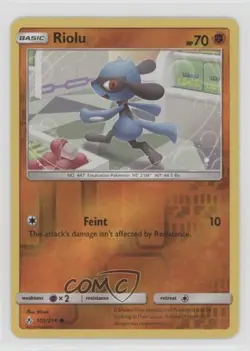 Riolu Reverse Foil Pokemon Sun & Moon Unbroken Bonds #102 - Image 1