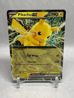 Pokemon TCG Pikachu ex 028/131 SV: Prismatic Evolutions Double Rare Near Mint - Image 1