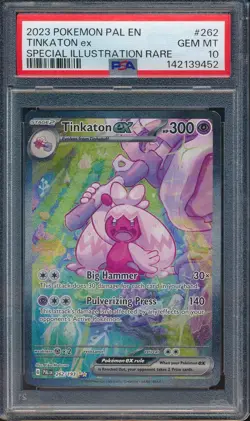 2023 Pokemon Paldea Evolved 262 Tinkaton EX Special Illustration Rare PSA 10 452 - Image 1