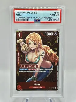 Nami (Tournament Pack Vol. 3) [Winner] ST01-007 One Piece Promotion Cards PSA 10 - Image 1