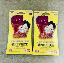 One Piece OP-07 500 Years In The Future 12-Card Sleeved Booster Pack Lot of 2 - Image 1