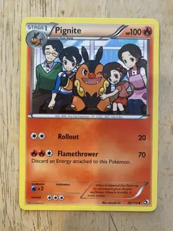 PIGNITE 26/113 UNCOMMON LEGENDARY TREASURES POKEMON CARD 2013 LIGHTLY PLAYED - Image 1
