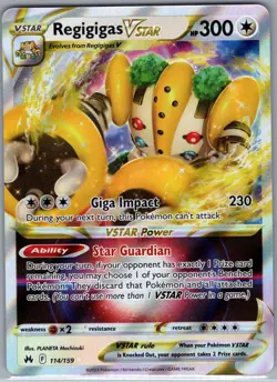 Regigigas VSTAR 114/159 Crown Zenith - Pokemon Card - NM - Image 1
