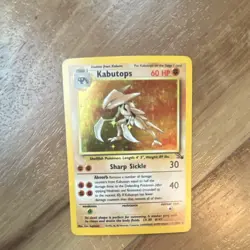 Pokemon Kabutops 9/62 Fossil Set Holo Rare 60 HP Card English 1999 - Image 1