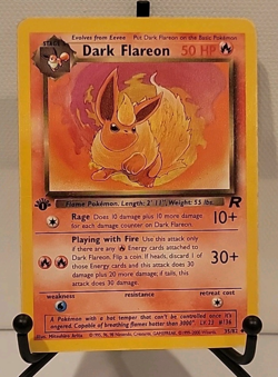Dark Flareon 35/82 1st Edition Team Rocket Pokemon Card RESERVED POKEBRAM - Image 1