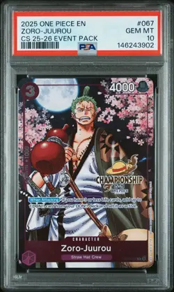 Zoro-Juurou CS 25-26 Event Pack PSA 10!! Promo Championship One Piece Card BGs - Image 1