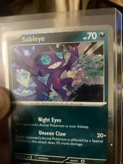 Sableye 136/193 Cosmos SWIRL Holo Black Star Promo Pokemon Card Paldea Evolved - Image 2
