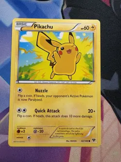 Pokemon Pikachu TCG XY Card 42/146 Regular Common - Image 1