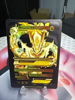M Rayquaza EX Black And Red Foil HP 700 Fan Art Display Card Roar Of Time💥💥💥 - Image 1
