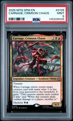MTG Marvels Spider-Man Carnage Crimson Chaos Regular PSA 9 Mint - Image 1
