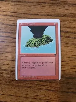 MTG Magic the Gathering Chronicles Active Volcano Miscut - Image 1