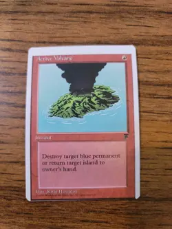 MTG Magic the Gathering Chronicles Active Volcano Miscut - Image 2