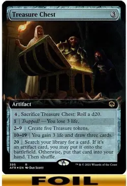 Treasure Chest ** FOIL EXTENDED ART #395 ** Forgotten Realms - NM MTG - Image 1