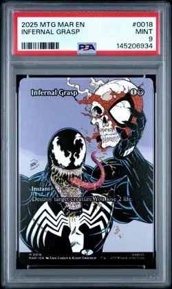 MTG Infernal Grasp (Borderless) Marvel Universe Eternal-Legal Regular PSA 9 MINT - Image 1