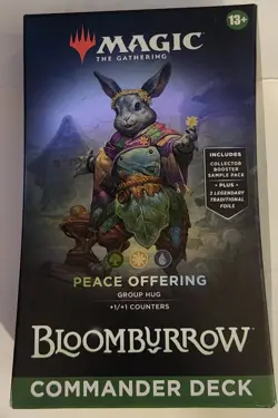 NEW Peace Offering MTG Bloomburrow Commander Deck Bumbleflower Precon Sealed - Image 1