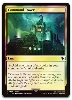 Command Tower (0485) (Surge Foil) #485 (NM) Final Fantasy FIC Magic MTG - Image 1