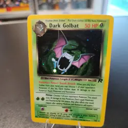 Dark Golbat Pokemon Card 50 LP Rare Holo Team Rocket Set - Image 1