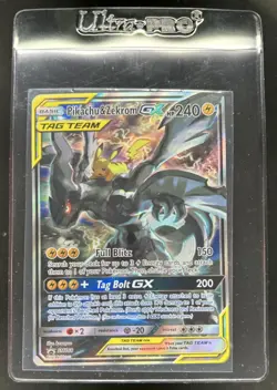 2016-19 Pokemon SM Black Star Promos Pikachu & Zekrom Tag Team Full Art #SM168 - Image 1