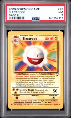 2000 POKEMON GAME BASE II #25 ELECTRODE PSA 7 - Image 1