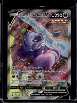 2021 Pokemon SWSH Chilling Reign Galarian Slowking V #179/198 - Image 1