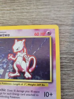 1999 Pokemon Mewtwo 10/102 Base Set Holo Rare Vintage WOTC Card - Image 2