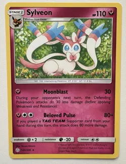 Sylveon 155/236 SM Cosmic Eclipse Pokemon TCG NM/VLP - Image 1