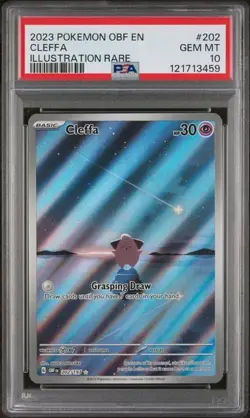 Cleffa 202/197 Pokemon TCG Obsidian Flames Illustration Rare PSA 10 - Image 1
