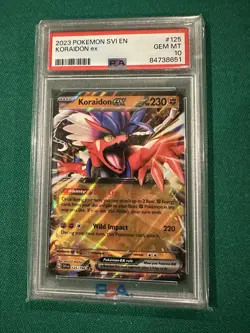 2023 Pokemon Koraidon Ex #125 PSA 10 Mint!! - Image 1