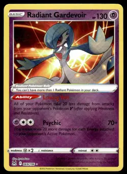 Pokemon TCG SWSH11: Lost Origin #069/196 Radiant Gardevoir NM - Image 1