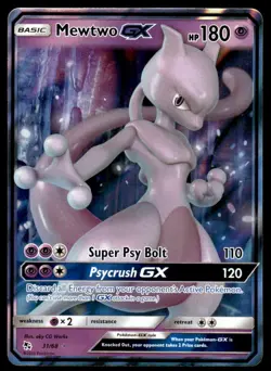 Pokemon TCG Hidden Fates #31/68 Mewtwo GX NM - Image 1