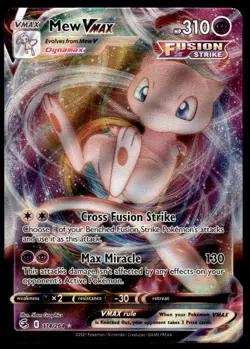 Pokemon TCG SWSH08: Fusion Strike #114/264 Mew VMAX NM - Image 1