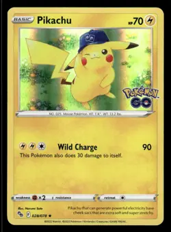 Pokemon TCG Pokemon GO #028/078 Pikachu NM - Image 1