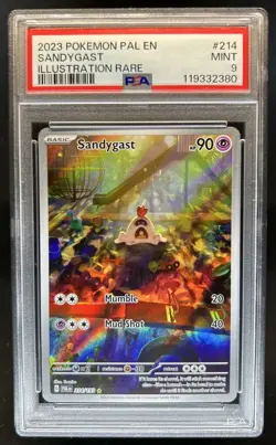 2023 Pokemon SV Paldea Evolved Sandygast #214/193 PSA 9 - Image 1