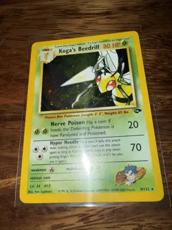 Pokemon TCG Koga's Beedrill Gym Challenge Holo Rare - Image 2