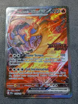 Pokemon TCG Team Rockets Moltres EX 229/182 SV: Destined Rivals Stamped - Image 1
