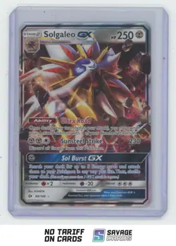 2016 Pokemon Sun & Moon Ultra Rare Holo Solgaleo GX #89/149 - Image 1