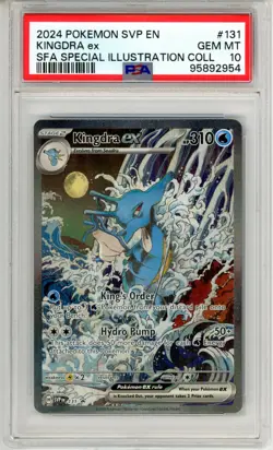 PSA GEM MT 10 Pokemon TCG Kingdra ex #131 Shrouded Fable Black Star Promo SIR - Image 1