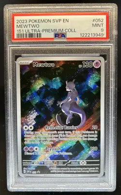 2023-25 Pokemon SV Black Star Promos - SVP EN Mewtwo #052 PSA 9 - Image 1