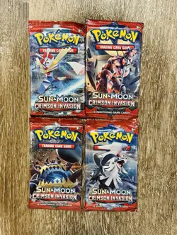 Pokemon Crimson Invasion Booster Pack Factory Sealed New Lot Of 4 - Image 1