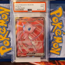 Pokemon Mew ex TCG 2023 Scarlet & Violet 151 193/165 Ultra Rare Holo PSA 9 - Image 1