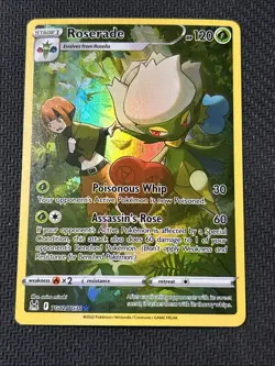 Pokemon TCG Lost Origin Trainer Gallery #TG02 Roserade Ultra Rare Holo - Image 1